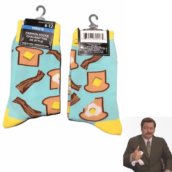 🔵 80% off 🔵 Bacon and Eggs Socks - Picture 1 of 6